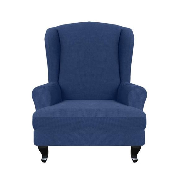 

chair covers sloping arm king back cover high elastic soft wingback non-slip solid color stretch protector i88