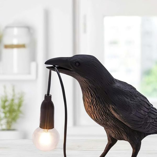 

seletti bird lamp nordic led table resin crow desk bedroom wall sconce living room bar bathroom mirror light fixtures