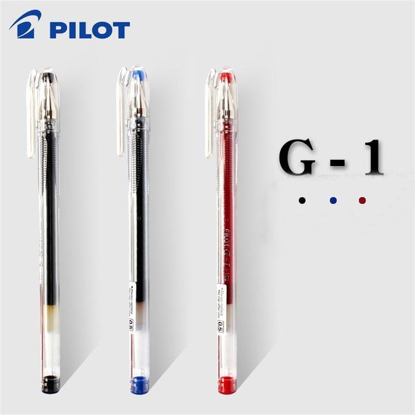 Canetas gel 9 PCs Japão piloto BL-G1-5T Pen de tinta 0,5 mm Escritório de assinatura e rollerball neutro go tensão shili