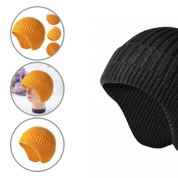

beanies men women cute knitted thickened warm couple hat beanie solid color for festival