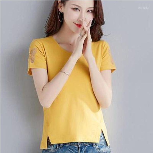 

women spring summer style cotton blouses shirts lady casual short sleeve o-neck fashion solid loose elegant df3467 women's &, White