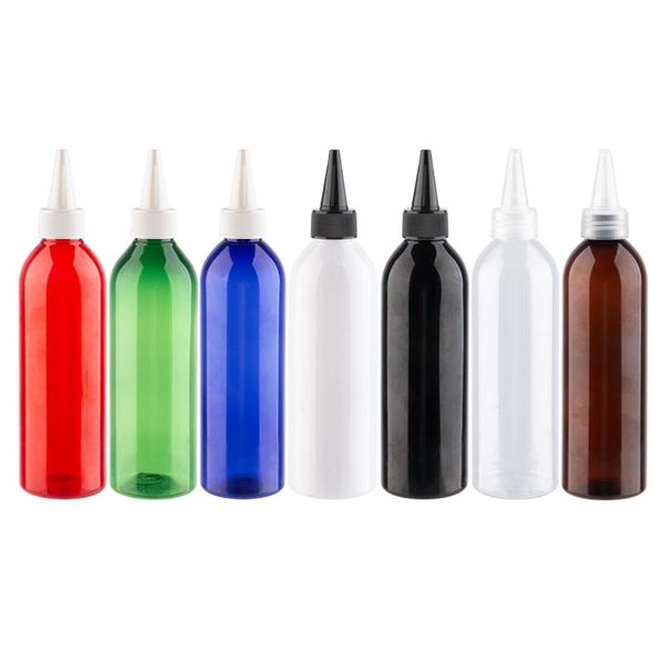 

storage bottles & jars 250ml empty colorful plastic with pointed mouth cap twisted diy travel bottle for skin care e-jam cosmetic container