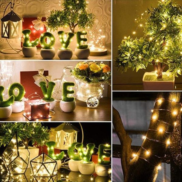 

christmas decorations copper wire string lights outdoor lanterns garden tree decor