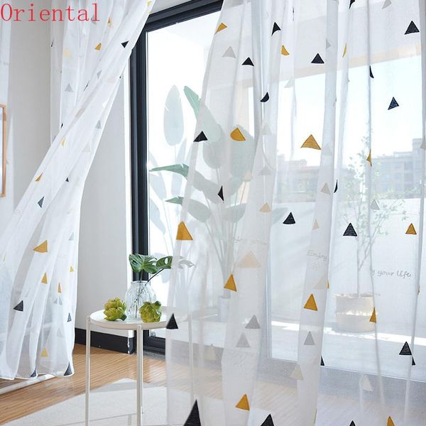 

nordic style tulle curtains for children's bedroom the livingroom kids window treatments sheer voile kitchen drapes panels curtain
