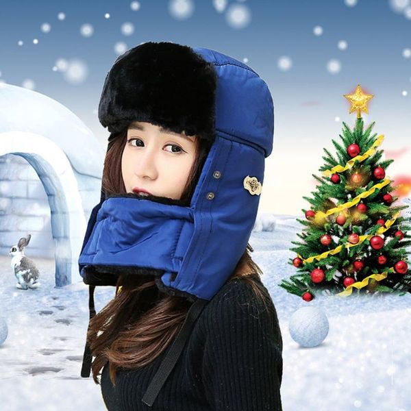 

cycling caps & masks lei feng cap riding windcap mask scarves one-piece product detachable winter thickened velvet hat, Black