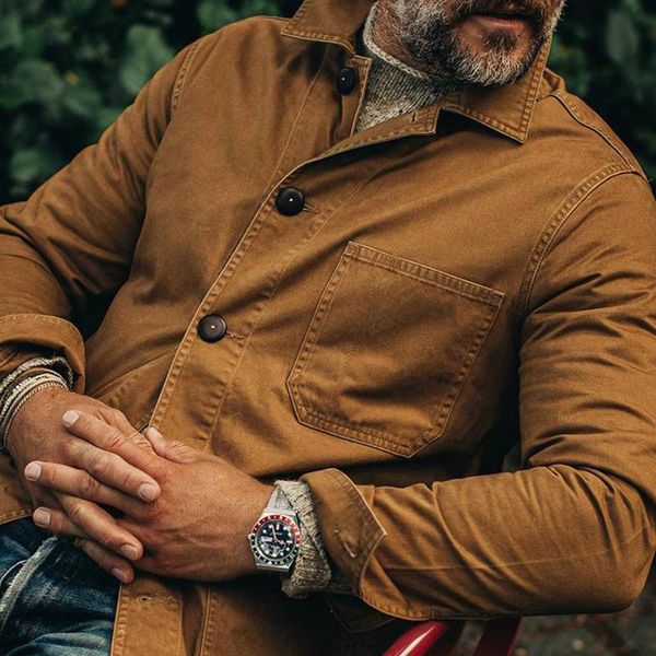 

men's casual shirts men clothing 2021 european american retro button shirt jacket large size top, White;black