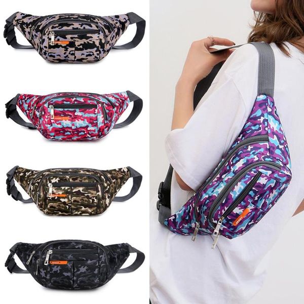 

camo waist bag waterproof nylon fanny packs casual chest bum fashion crossbody bags