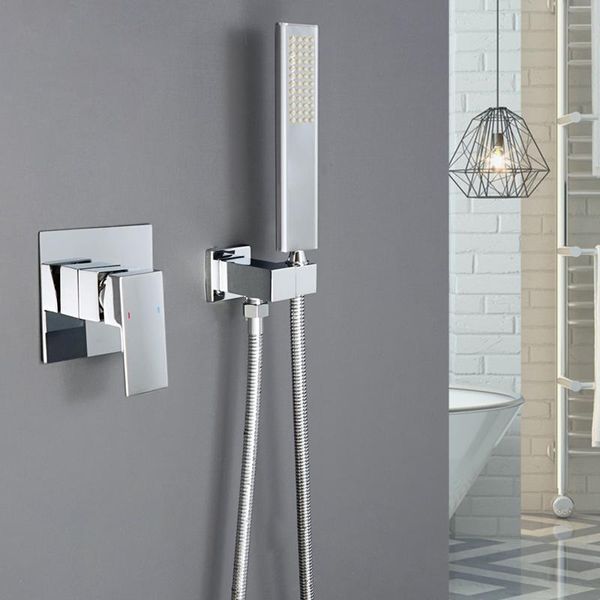 

bathroom shower sets chrome wall mounted rain hand faucet set concealed valve system and cold brass mixer tap