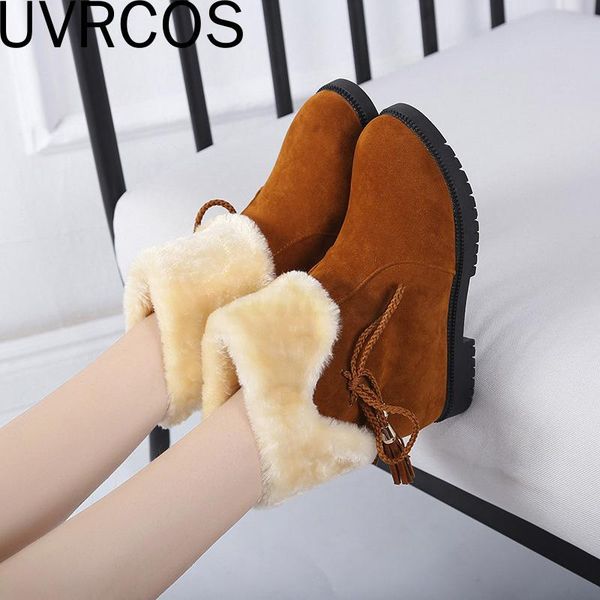 

boots women winter 2022 snow female platform flock flat butterfly knot shoes ladies keep warm solid slip on casual boot, Black