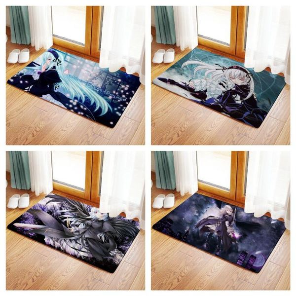 

Rozen Maiden Suigintou WC Bathmat Rug Toilet Floor Cover Carpet Non-Slip Anime Manga Carpets