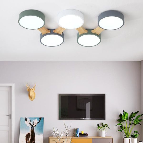 

ceiling lights north europe atmosphere living room dining makaron lamp modern simple personality bedroom study log