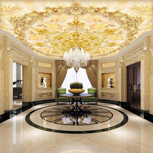 

wallpapers custom po murals european style marble 3d curving circle wallpaper for ceiling wall living room el decor waterproof canvas