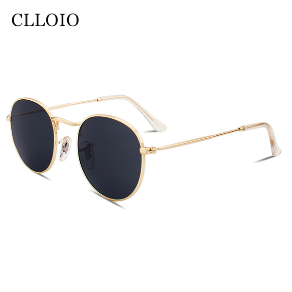 

sunglasses clloio round for women classic vintage small metal frame sun glasses men driving gafas de sol para hombre, White;black