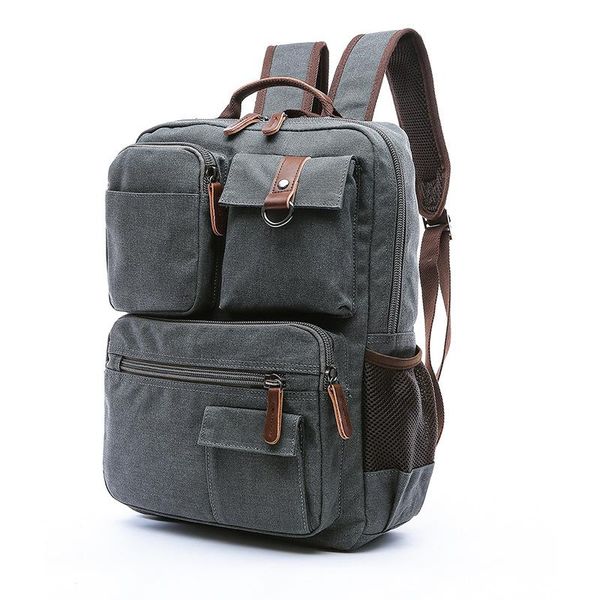 

backpack canvas bag travel shoulder men lapjuvenile male computer