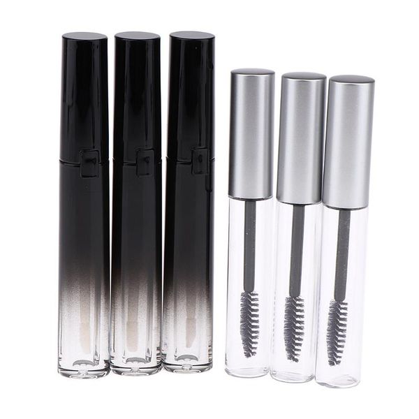 

6x empty mascara tube eyelash cream lip gloss lipstick vial/bottle/container eyebrow tools & stencils