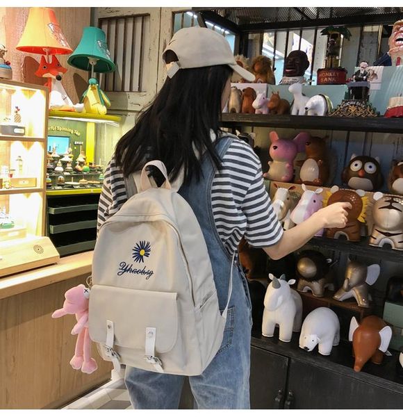 

backpack v0008 - leisure multi-function trend solid color large capacity