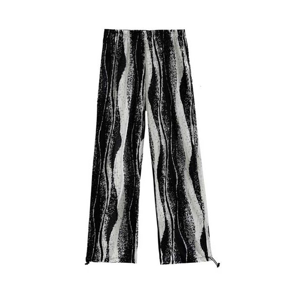 

pants trend hiphop men women casual striped harem trousers streetwear loose baggy straight pants man clothing, Black
