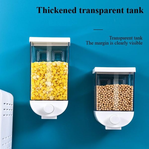 

storage bottles & jars kitchen grain bottle home food moisture-proof sealed cereal container wall hanging press output jar