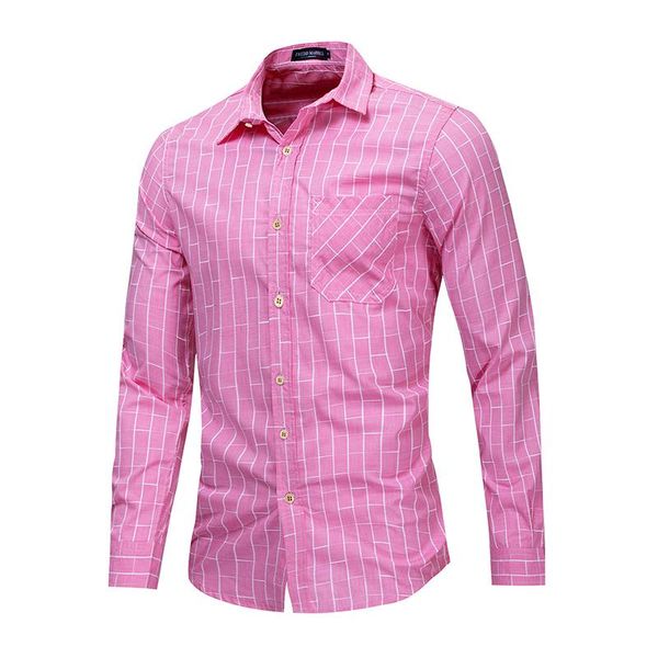 

european size 2021 100% cotton plaid shirt male casual slim fit long sleeve shirts dress men summer chemise homme 194 men's, White;black