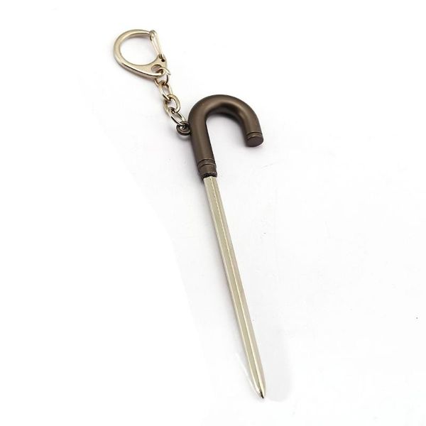 

keychains anime one piece brook soul king keychain men metal crutch key chain women car bag pendant fashion jewelry llaveros hombre, Silver