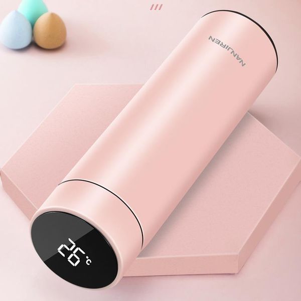 

water bottles intelligent cute thermoses bottle large capacity temperature display vacuum flasks stainless steel botella drinkware di50bwb