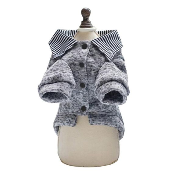 

dog apparel korean style pet buttons sweater puppy fleece coat jackets 2- legs sweaters woollen clothing for small medium large dogs