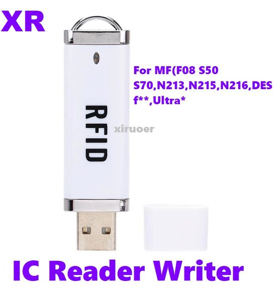 10sets mini leitor de cartão USB escritor pequeno IC 13.56MHz RFID Reader Writer para S50 / S70 NFC, Suporte ISO14443 Win8 / 7 / XP / Android IC Reader Reader