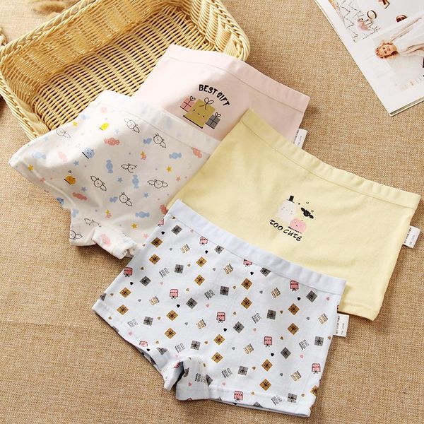 

4pcs/pack cute panties for kids girls toddler girl underwear soft cotton children shorts cartoon print boxers teenagers, Camo