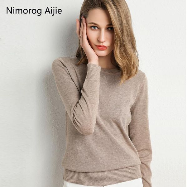 

women's sweaters autumn winter sweater women knitted pullover plus size cashmere round neck, White;black