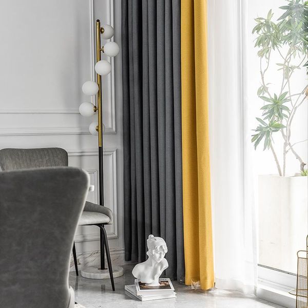 

luxury creative curtain fashion design bedroom balcon nordic blackout curtains solid color rideau salon home accessories dk50ct & drapes