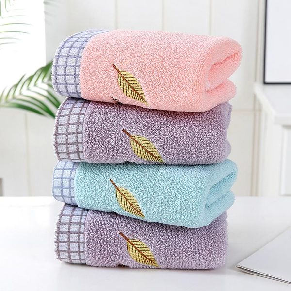 

towel embroidered feather plain 32-strand gift thickened sports couple logo