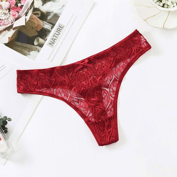 

women's panties 25# lace floral underwear see-through womens breathable thongs panty briefs embrodiery lingerie, Black;pink