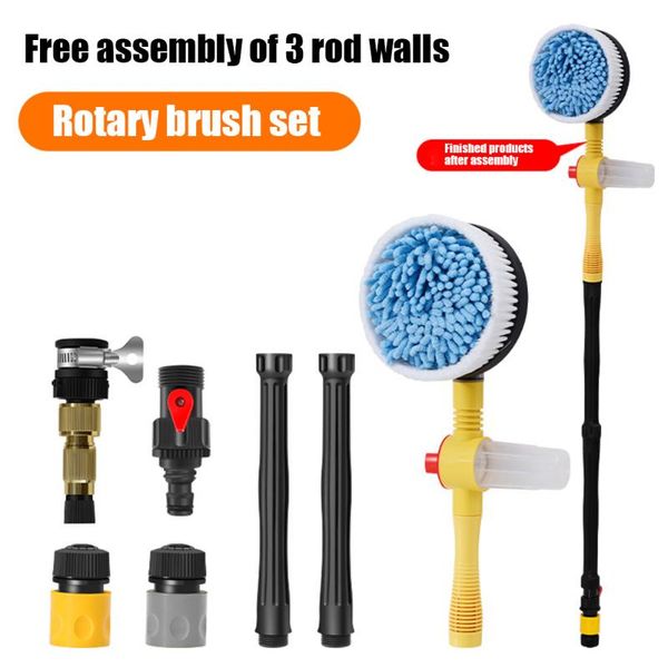 

car sponge wash mop chenille microfiber multifunctional soap dispensing cleaner cleaning brush hose spray nozzle