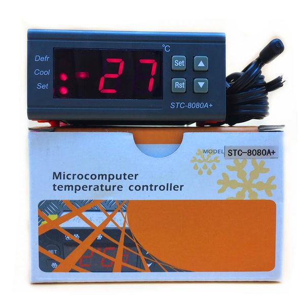

smart home control digital temperature controller thermostat thermoregulator for incubator relay led 10a heating cooling stc--8080a+12v 24v