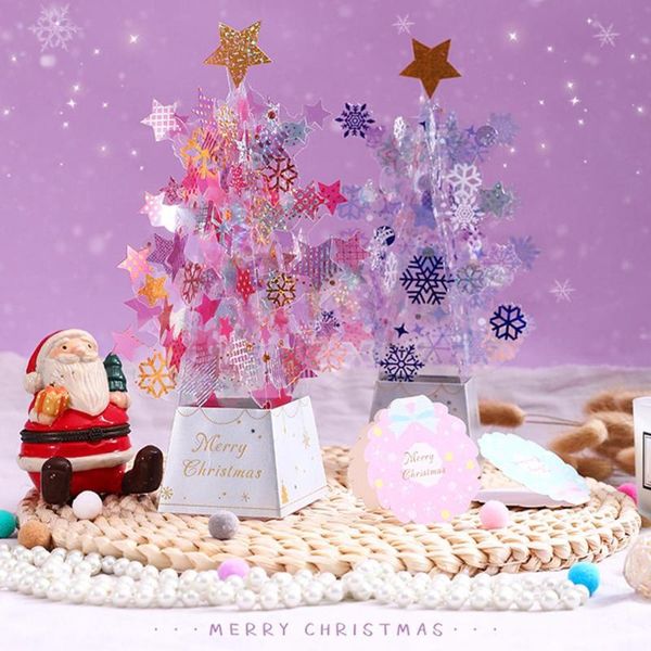 

greeting cards 3d for christmas up crystal tree merry xmas decoration gifts