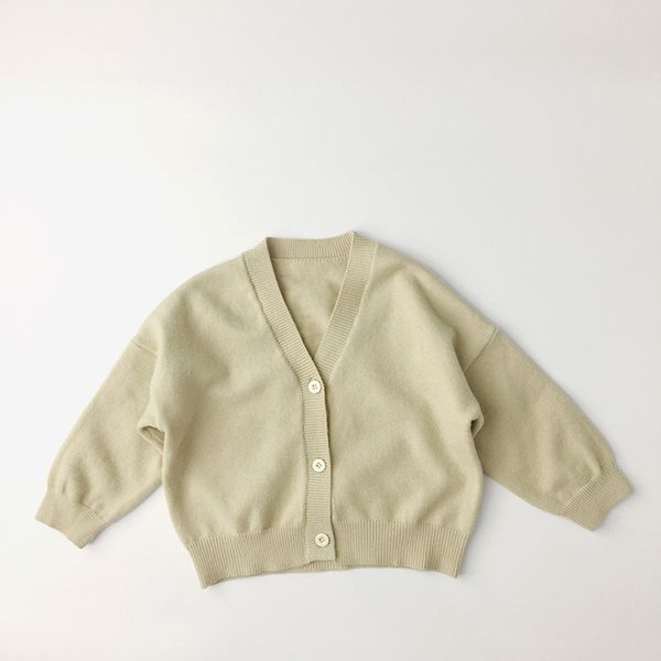 

2021 new baby boys knitted cardigan fashion children girls v-neck sweater casual kids knit jacket coat baby school outerwear, Blue