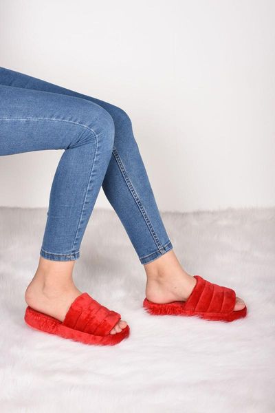 

cotton front open red women home slipper polyurethane outsole soft texture quality product use suitable 2021 trend fashion style slippers, Black