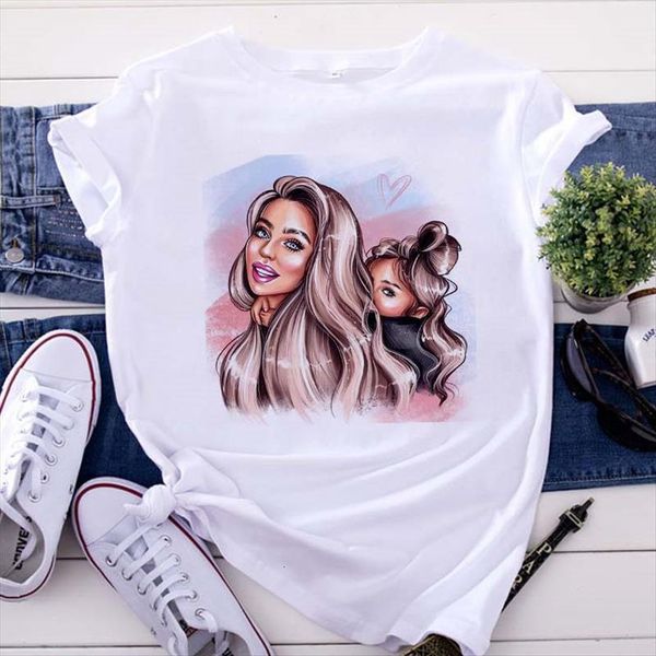 

white beauty blowing bubble women t shirts print harajuku fashion pretty girl clothing female graphic top