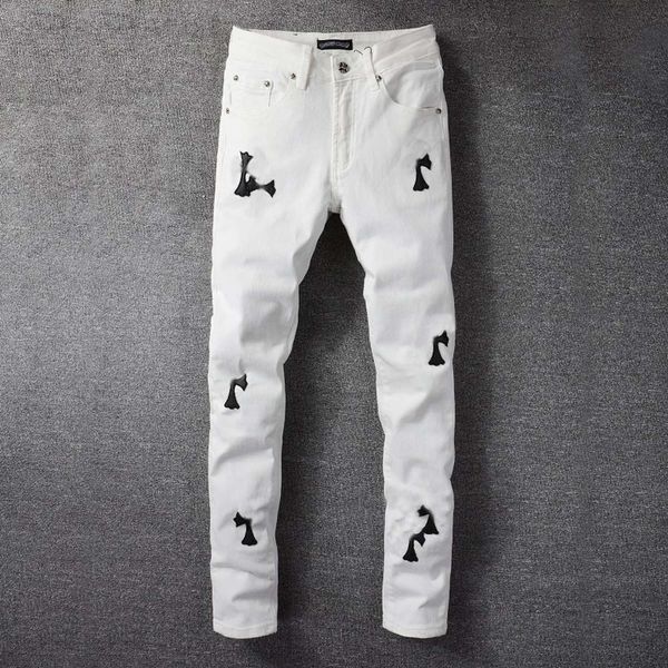 

fashion brand crosin cross white men's jeans 720, Blue