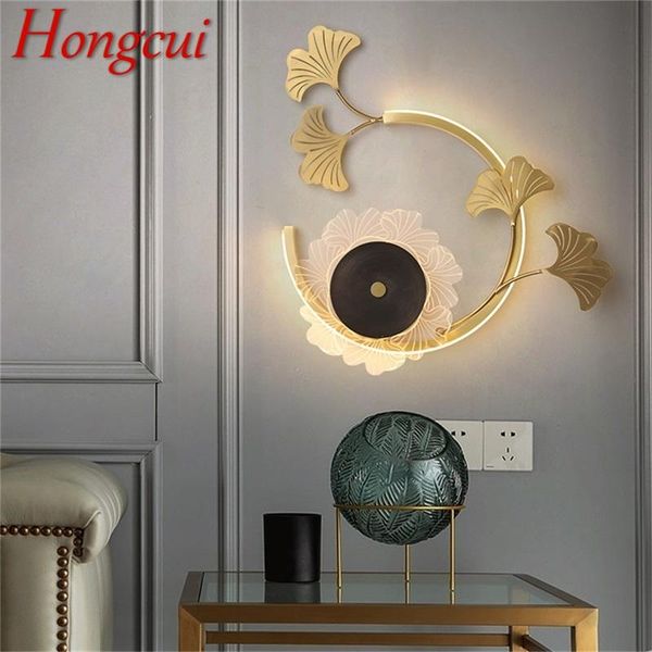 

wall lamp hongcui nordic creative sconces brass modern luxury led crystal light for home decoration