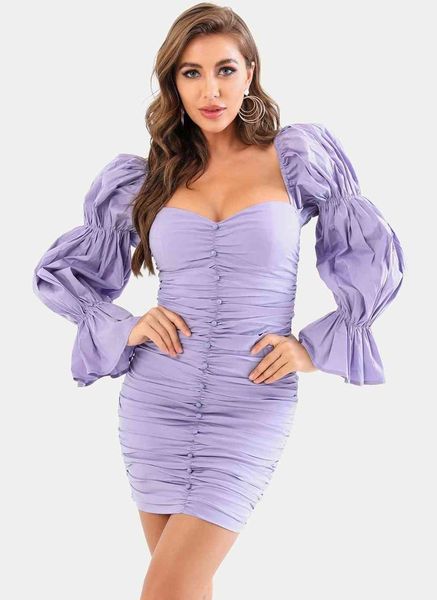 

dresses vero sinly chic long sleeve purple white women winter designer elegant evening party club vestido, Black;gray