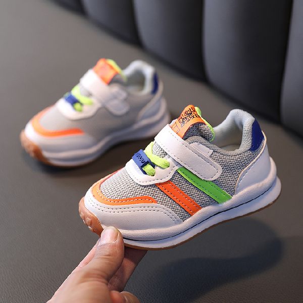 

Spring Autumn Kids Shoes Breathable Mesh Sneakers Children Casual Shoes Baby Boys Girls Soft Sneakers Non-slip Toddler Trainers, Purple