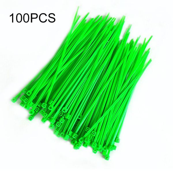 

100pcs portable outdoor self locking fasten wrap plant wall cable ties pipe decoration office green uv resistant plastic garden decorative f