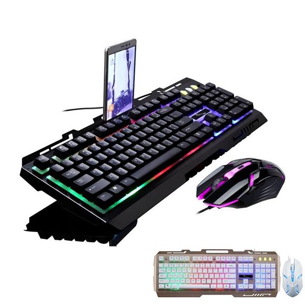 

gaming keyboard mouse wired with led backlight computer game keyboards gamer set for lappc