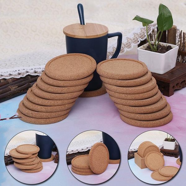 

concave cork round insulated simple mats & pads
