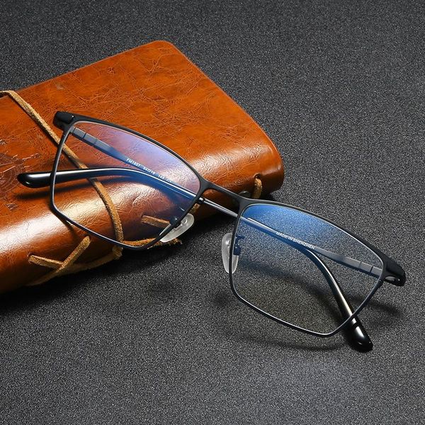 

shenzhen glasses frame korean fashion men's retro business b titanium myopia rim sunglasses frames, Black