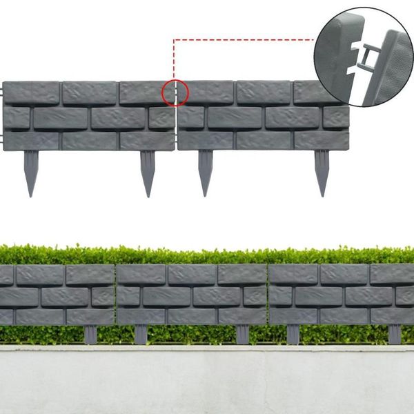 

fencing, trellis & gates 4pcs garden edging picket fence plastic brick shaped grass lawn edge border decoration courtyard decorative