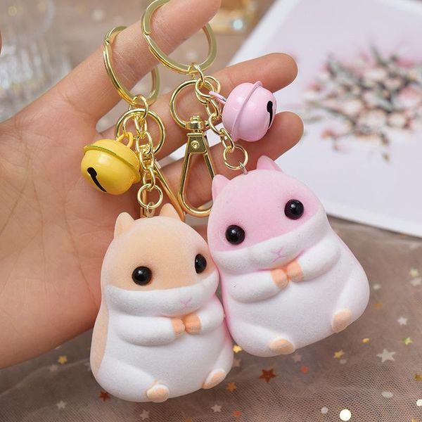 

keychains cute mouse plush keychain charms key chains for women lanyard car holder accessories wallet keyring creative gift 2021, Silver