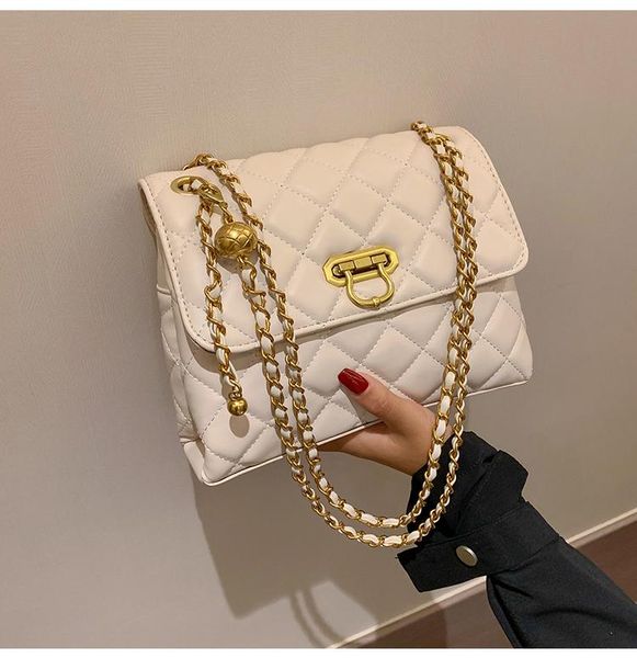 

evening bags lingge chain summer all-match high-quality shoulder bag 2021 texture women's designer western retro messenger