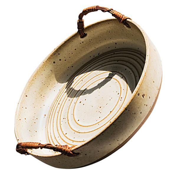 

crude pottery fruit dish multi-purpose bread basket durable dishes & plates